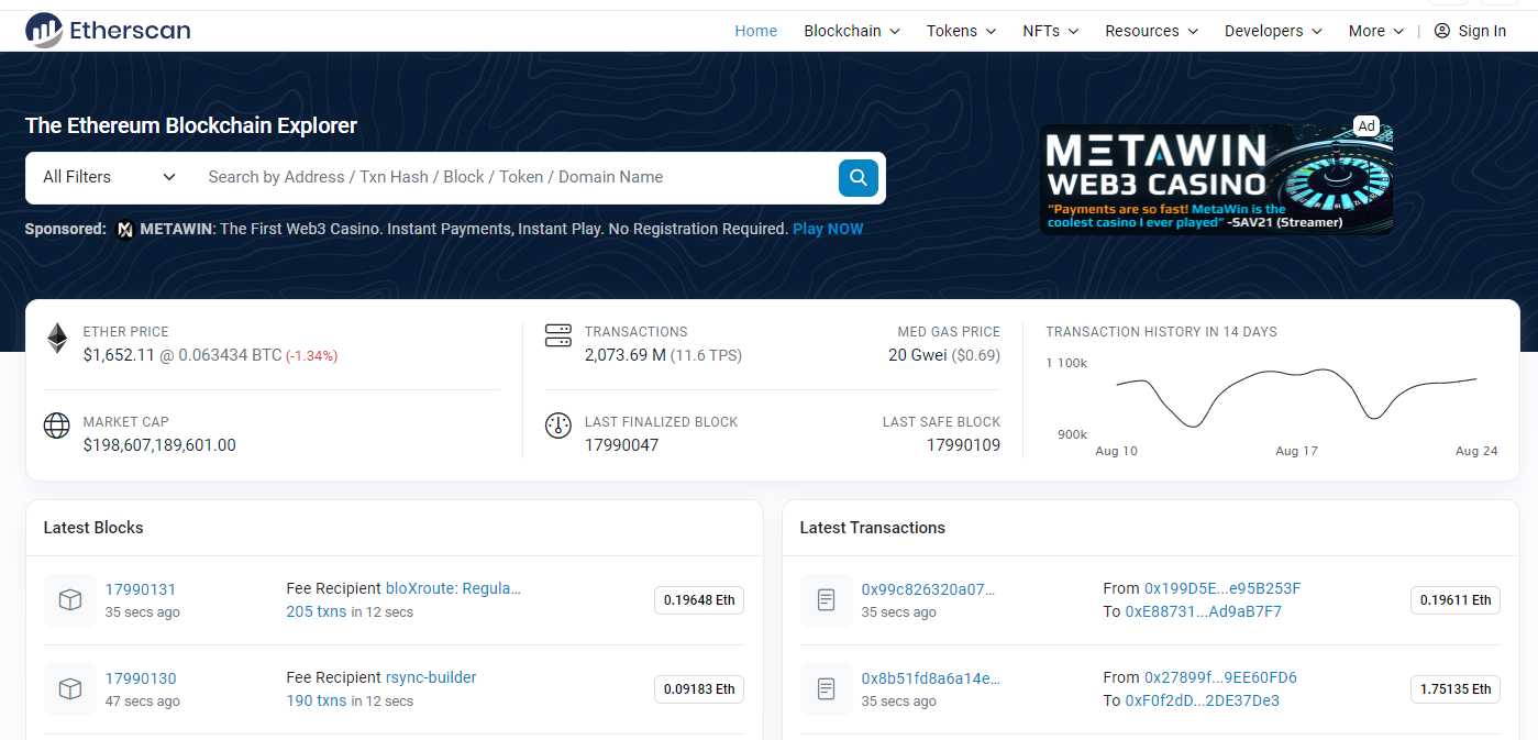 年赚千万美金的区块链浏览器Etherscan