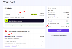Hostinger OpenClaw Hosting Cart